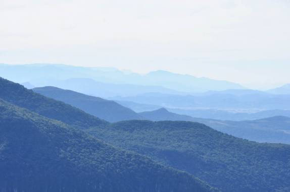 Paisagem montanhosa do canyon Fortaleza, em Cambará do Sul - RS